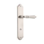 14712P85 - Sarlat Lever - Shouldered Backplate - Satin Nickel - Privacy