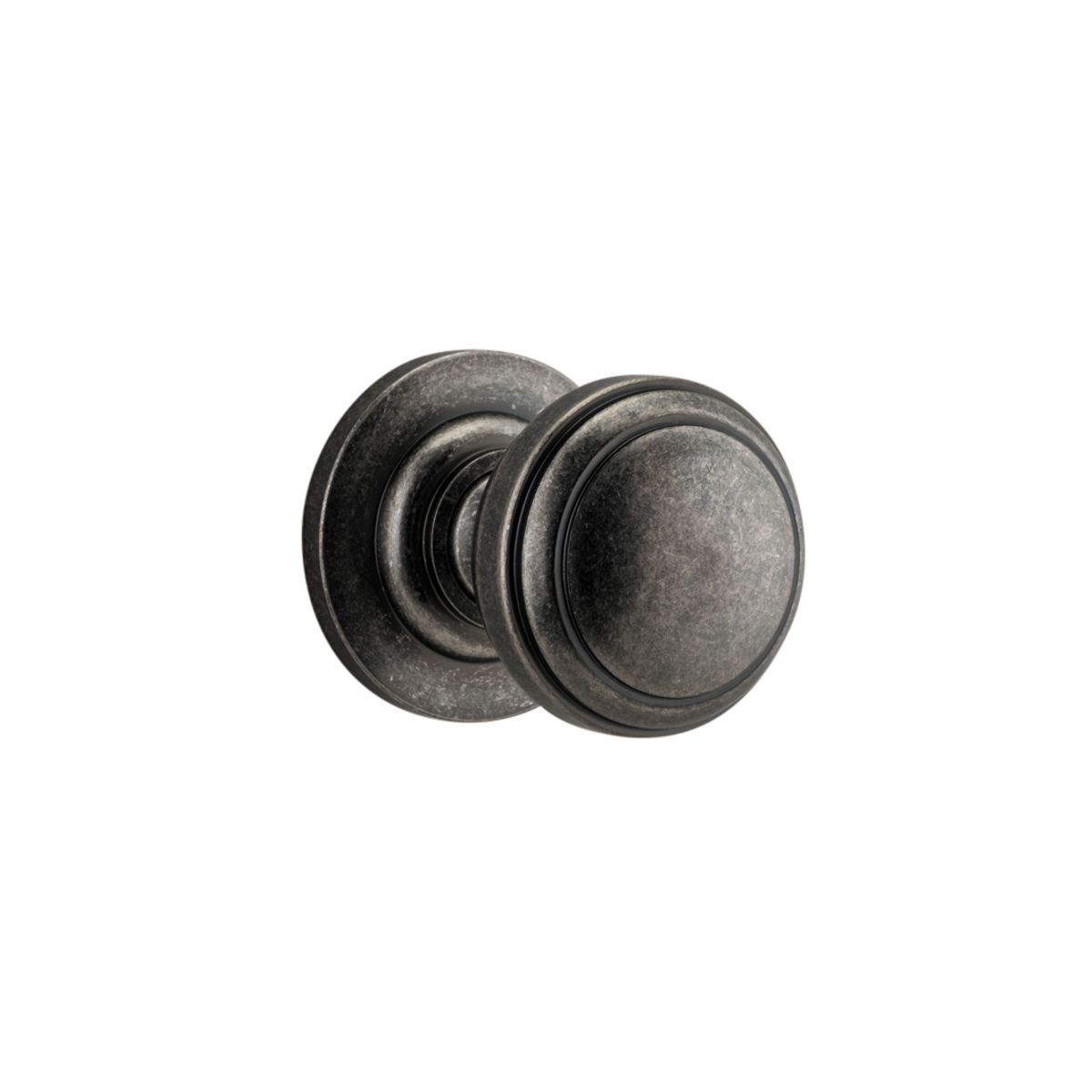 0217 - Paddington Knob - Round Rose - Distressed Nickel - Passage