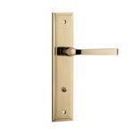 10244P85 - Annecy Lever - Stepped Backplate - Polished Brass - Privacy