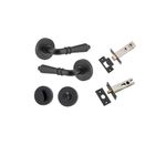 9203KPRIV60 - Sarlat Lever - Round Rose Privacy Kit with Separate Privacy Turn - Matt Black - Privacy