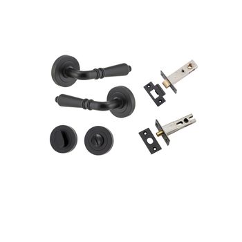 Sarlat Lever - Round Rose Privacy Kit with Separate Privacy Turn