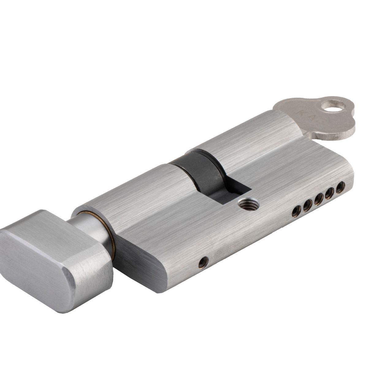 21615 - Euro Cylinder Key/Thumb 5 Pin - Brushed Chrome - Entrance