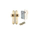 10326KENTR60KT - Paddington Knob - Shouldered Backplate Entrance Kit with High Security Lock - Polished Brass - Entrance