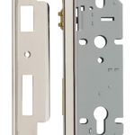 6096 - Rebated 85mm Euro Roller Mortice Locks - 45mm Backset - Polished Nickel