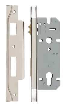 Rebated 85mm Euro Roller Mortice Locks - 45mm Backset