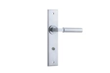 12294 - Berlin Lever - Chamfered Backplate - Brushed Chrome - Passage