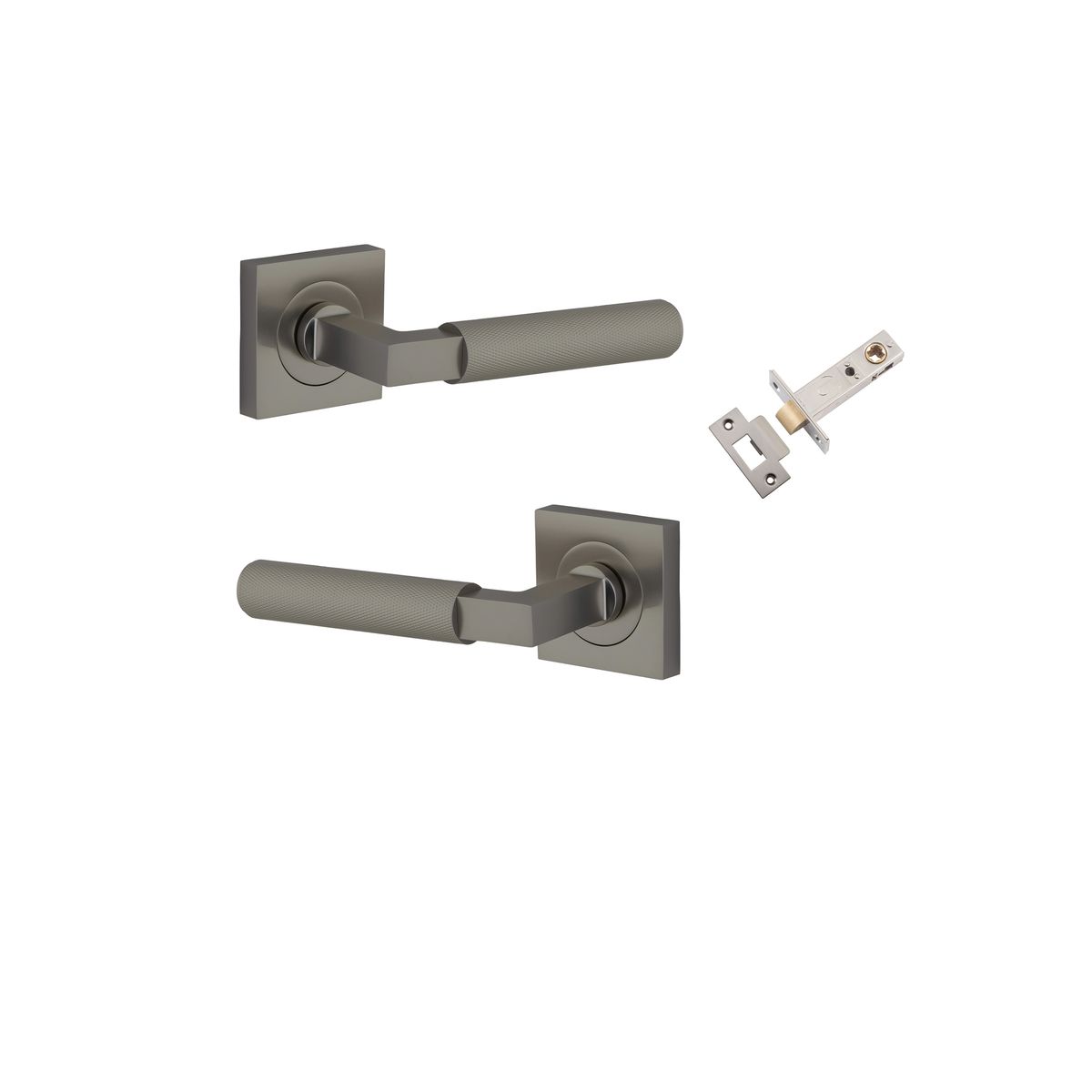 16869KPASS60 - Brunswick Lever - Square Rose Passage Kit - Graphite PVD - Passage