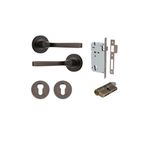 0321KENTR60KK - Annecy Lever - Round Rose Entrance Kit with Separate High Security Lock - Signature Brass - Entrance