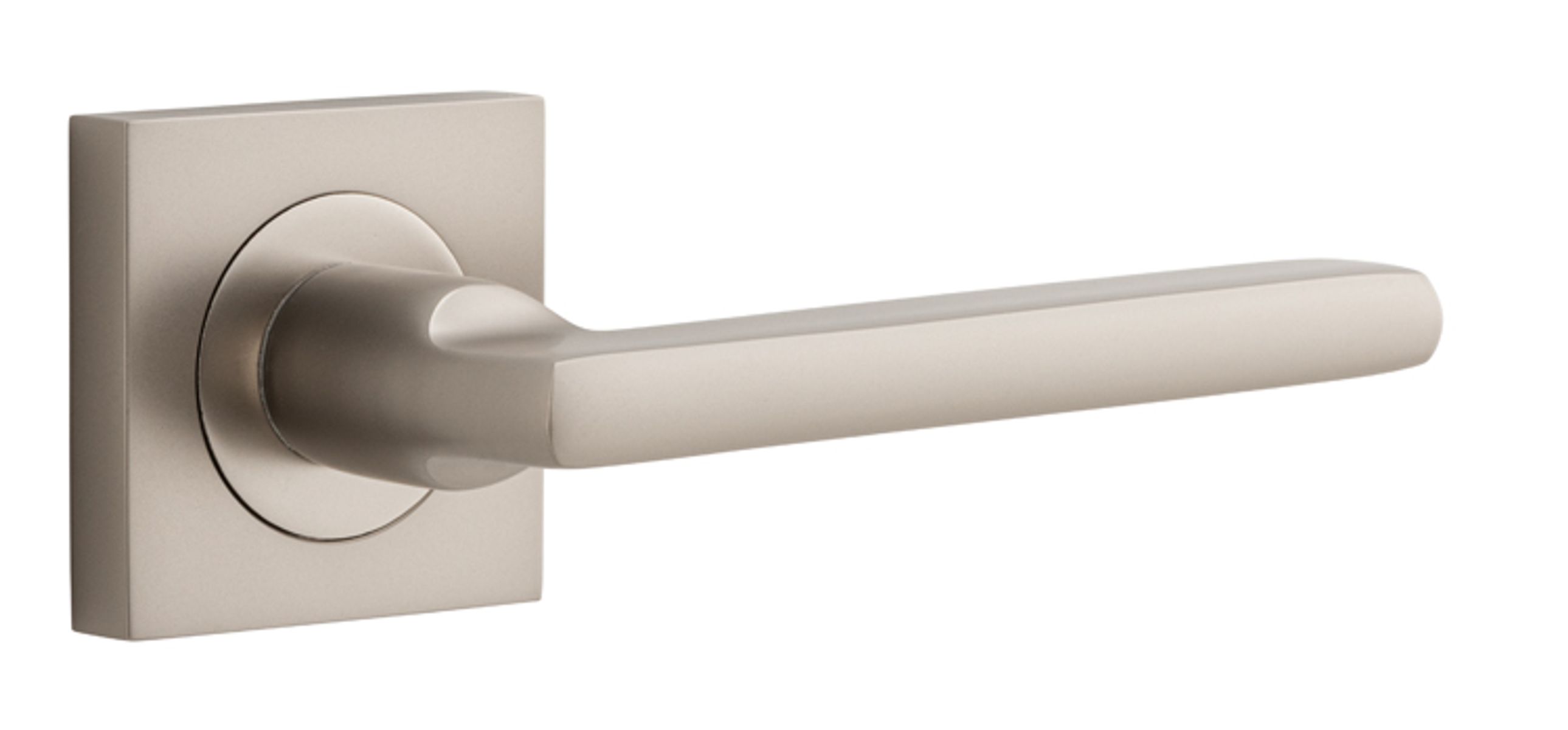 0279 - Baltimore Lever - Square Rose - Satin Nickel - Passage