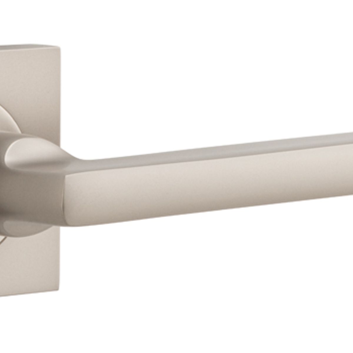 0279 - Baltimore Lever - Square Rose - Satin Nickel - Passage