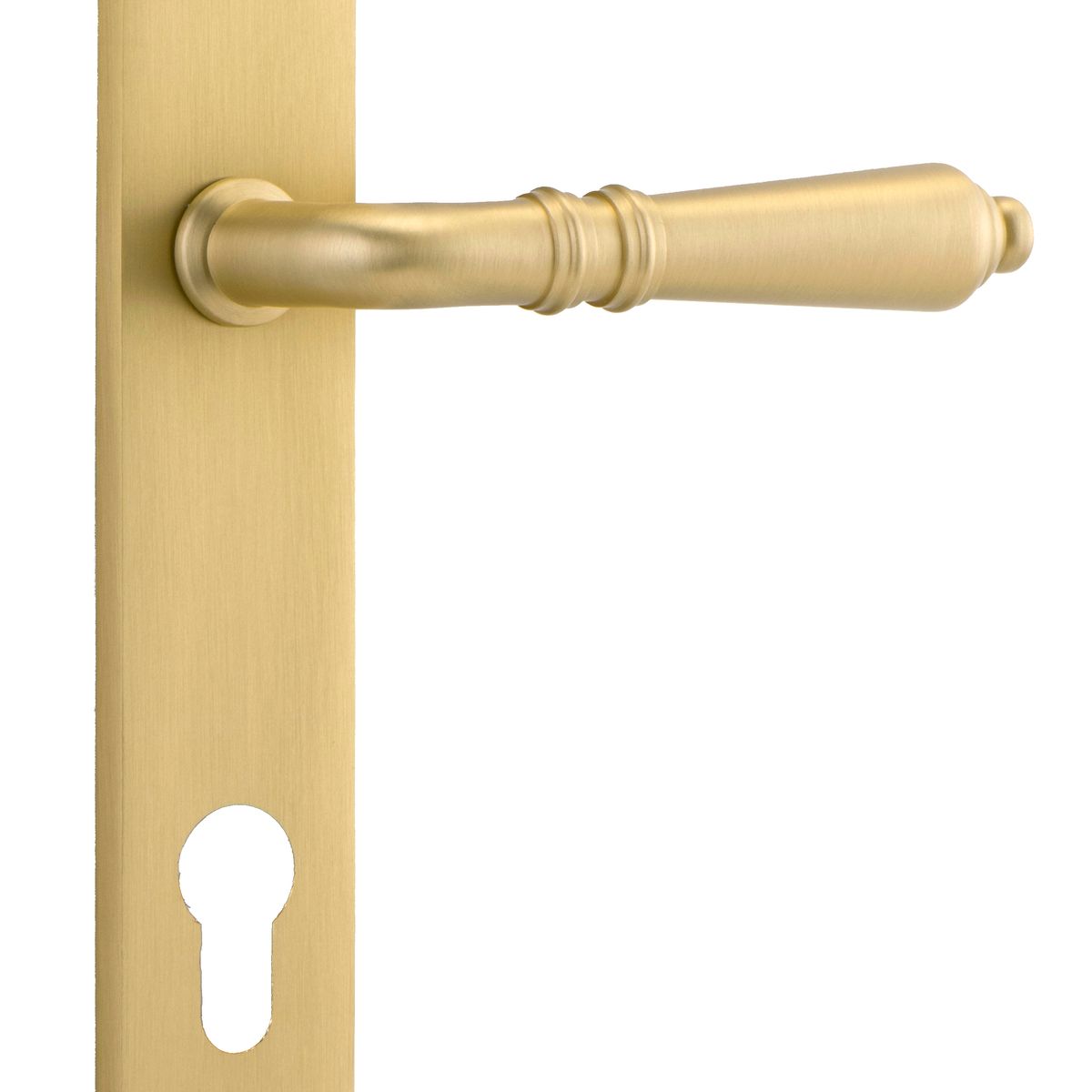 16200E85 - Sarlat Lever - Rectangular Backplate - Brushed Gold PVD - Entrance