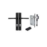 12708KENTR60KK - Annecy Lever - Rectangular Backplate Entrance Kit with High Security Lock - Matt Black - Entrance