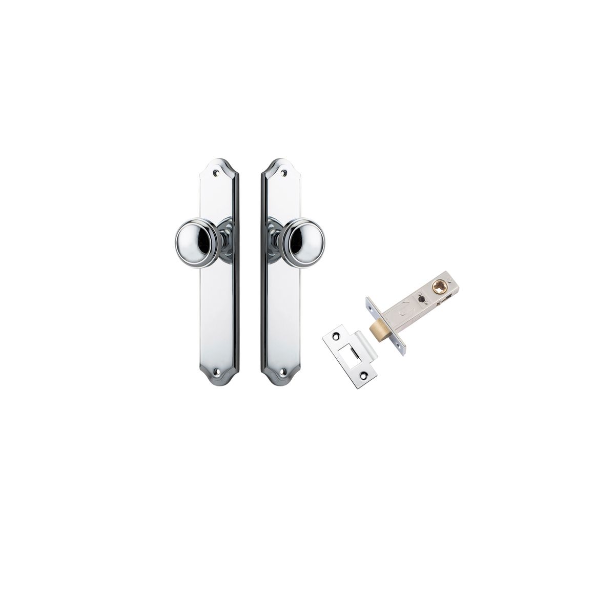 11826KPASS60 - Paddington Knob - Shouldered Backplate Passage Kit - Polished Chrome - Passage