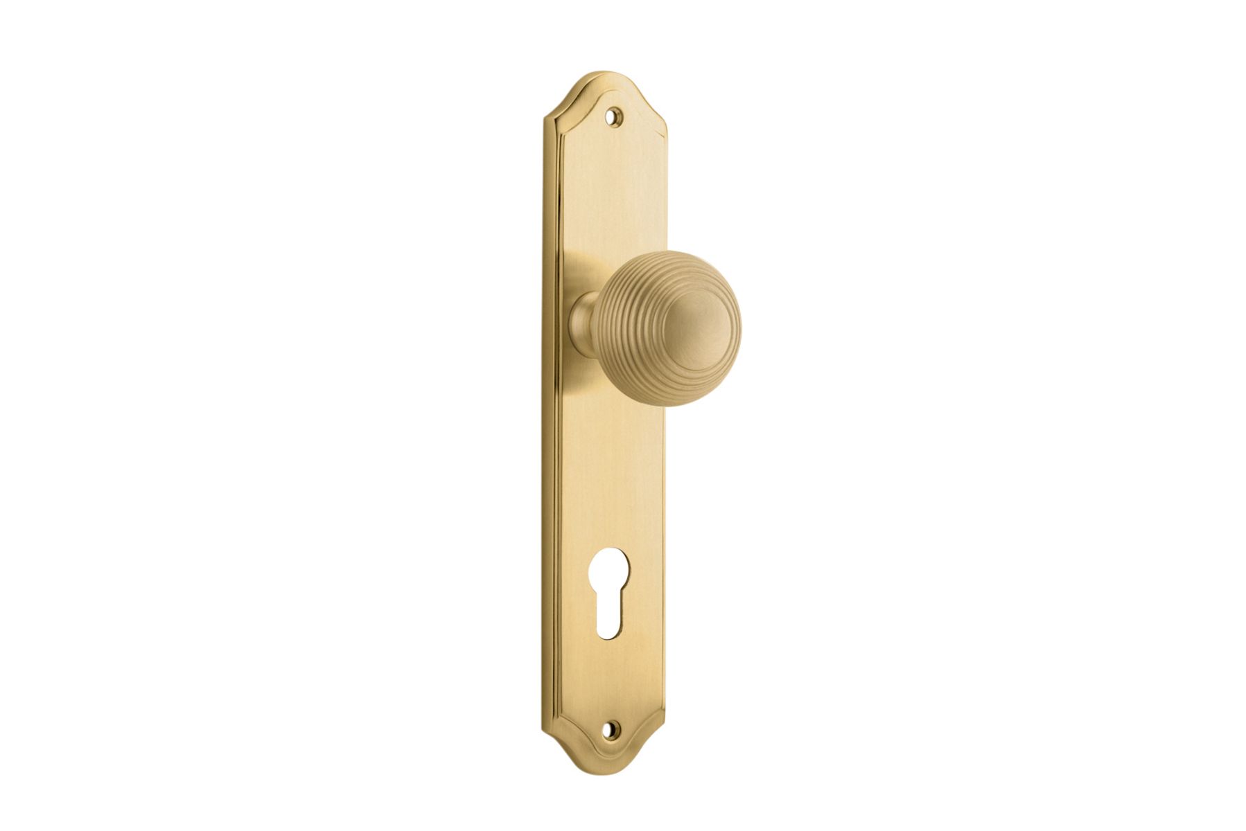 15330E85 - Guildford Knob - Shouldered Backplate - Brushed Brass - Entrance