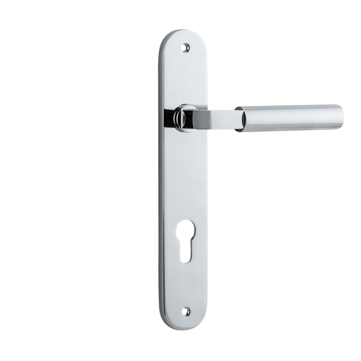 11766E85 - Berlin Lever - Oval Backplate - Polished Chrome - Entrance