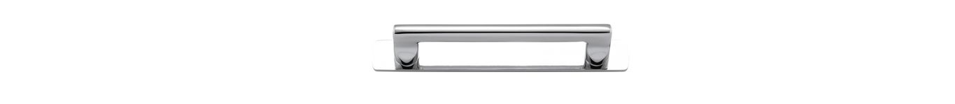 20884B - Baltimore Cabinet Pull with Backplate - CTC128mm - Polished Chrome