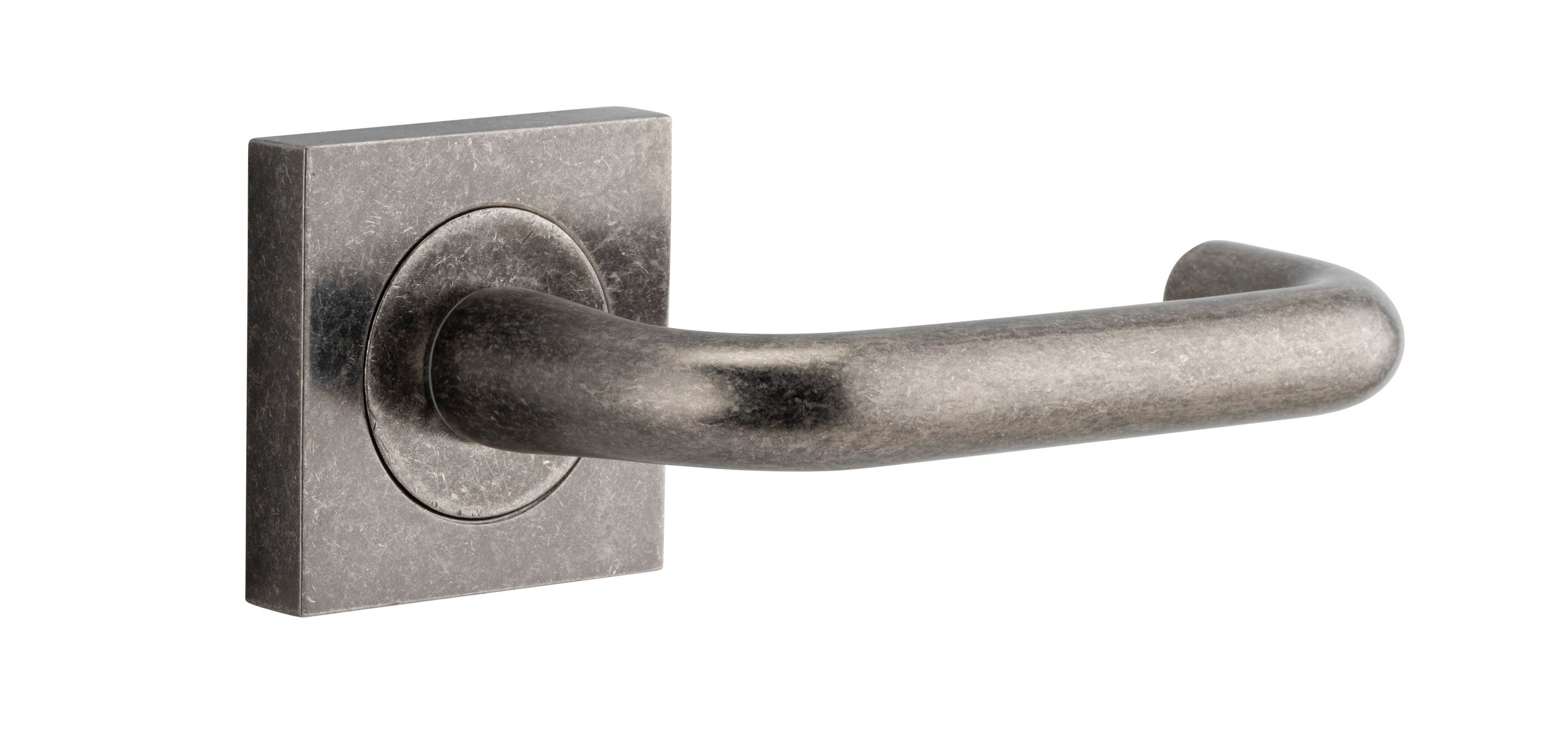 20367 - Oslo Lever - Square Rose - Distressed Nickel - Passage