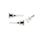 0398KPASS60 - Annecy Lever - Square Rose Passage Kit - Polished Nickel - Passage