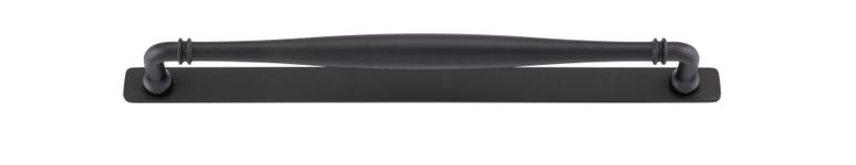 21093B - Sarlat Cabinet Pull with Backplate - CTC320mm - Matt Black
