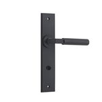 12796P85 - Brunswick Lever - Chamfered Backplate - Matt Black - Privacy