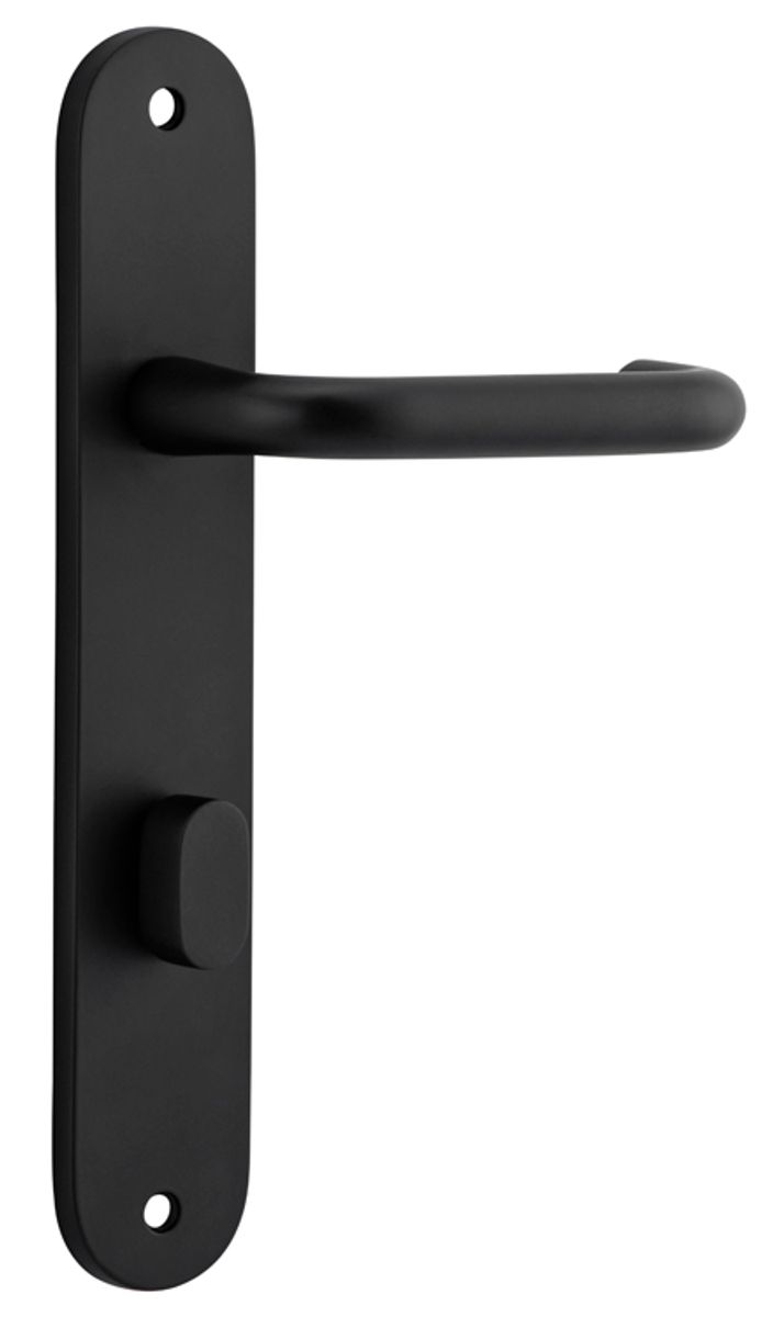 12846P85 - Oslo Lever - Oval Backplate - Matt Black - Privacy
