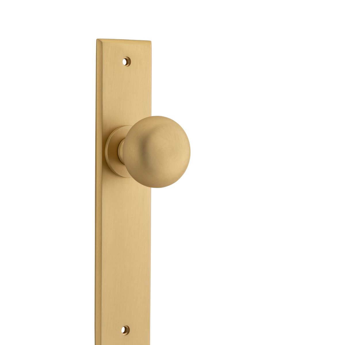 15446 - Cambridge Knob - Chamfered Backplate - Brushed Brass - Passage