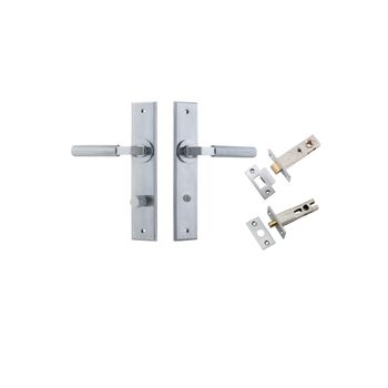 Brunswick Lever - Chamfered Backplate Privacy Kit