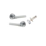 20625KPASS60 - Helsinki Lever - Round Rose Passage Kit - Brushed Chrome - Passage