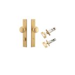 15322KPRIV60 - Cambridge Knob - Rectangular Backplate Privacy Kit with Privacy Turn - Brushed Brass - Privacy