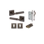 0411KENTR60KK - Berlin Lever - Square Rose Entrance Kit with High Security Lock - Signature Brass - Entrance