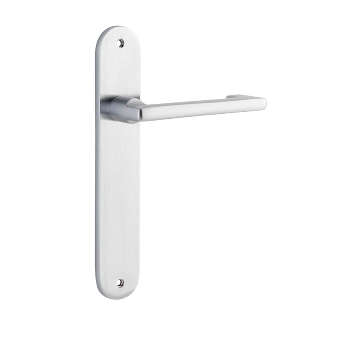 12352 - Baltimore Return Lever - Oval Backplate - Brushed Chrome - Passage