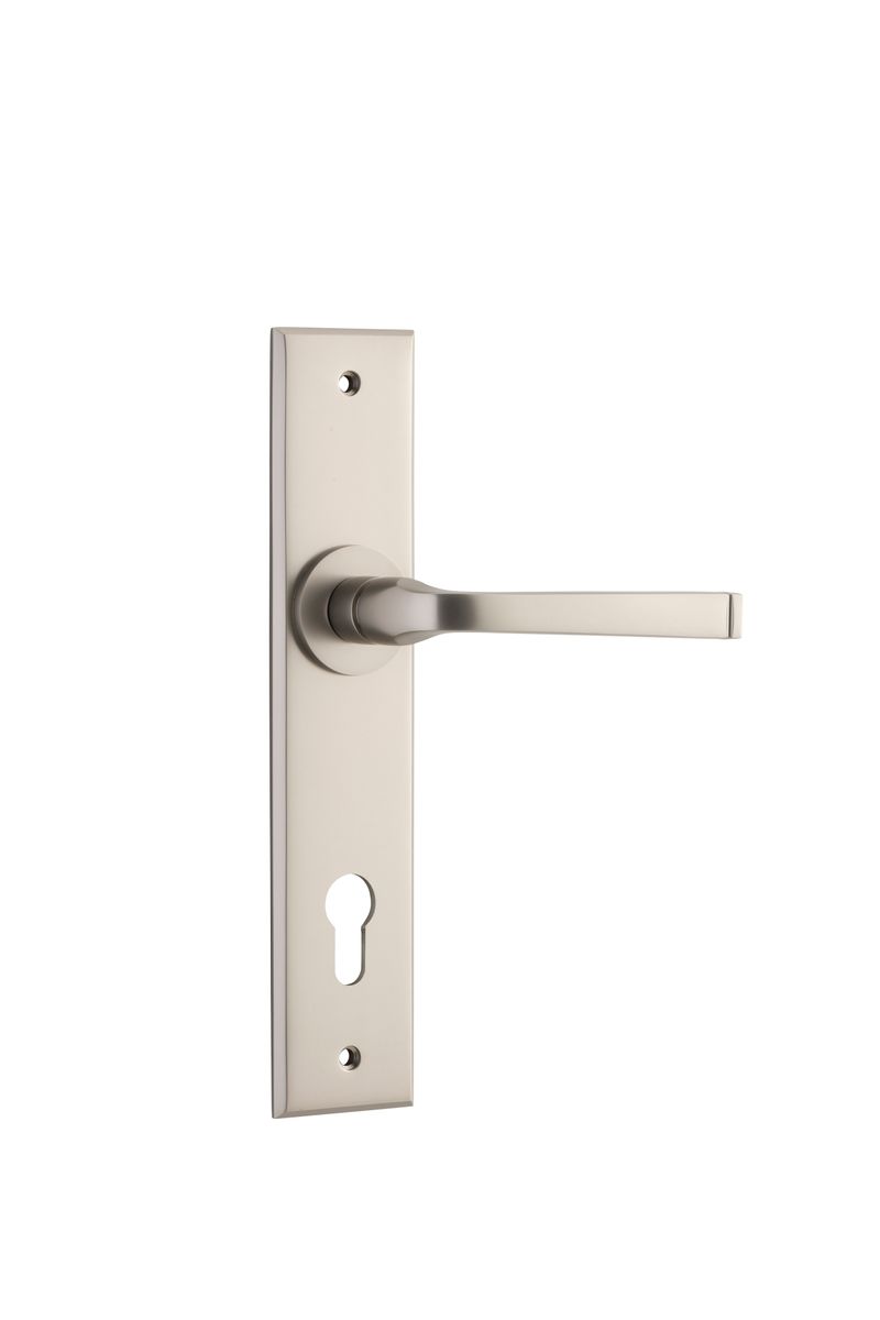 14788E85 - Annecy Lever - Chamfered Backplate - Satin Nickel - Entrance