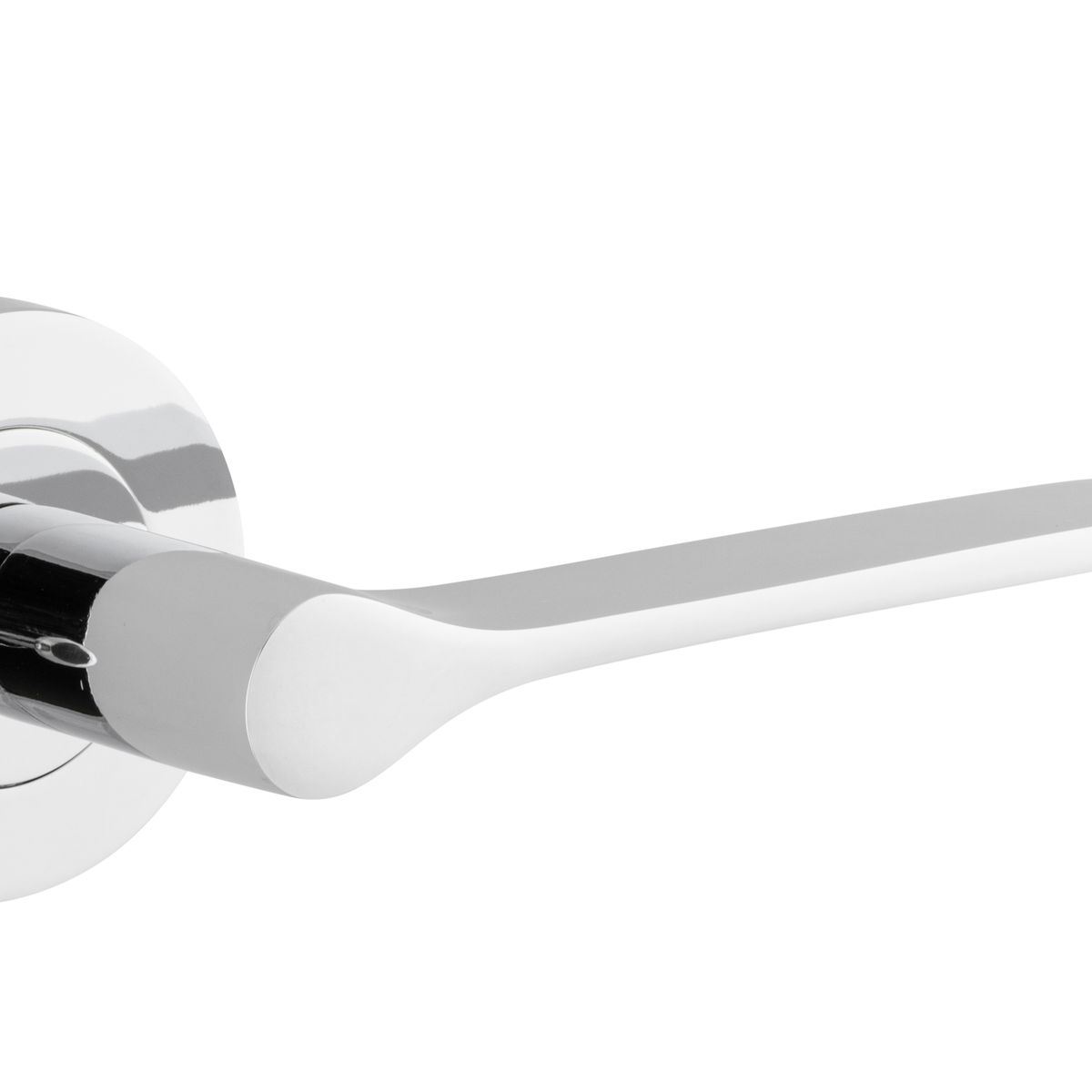 0364KIBPRIV60 - Como Lever - Round Rose Privacy Kit (Inbuilt Privacy) - Polished Chrome - Privacy