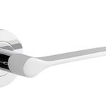 0364KIBPRIV60 - Como Lever - Round Rose Privacy Kit (Inbuilt Privacy) - Polished Chrome - Privacy