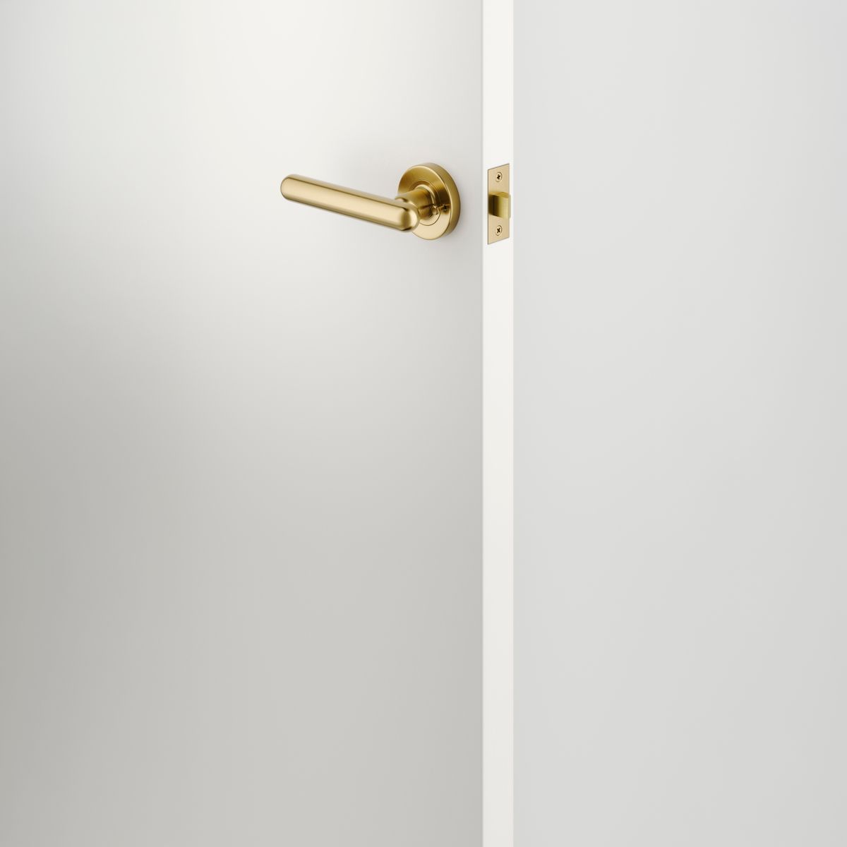 24000KIBPRIV60 - Puerto Lever - Round Rose (Inbuilt Privacy) - Brushed Gold PVD - Privacy