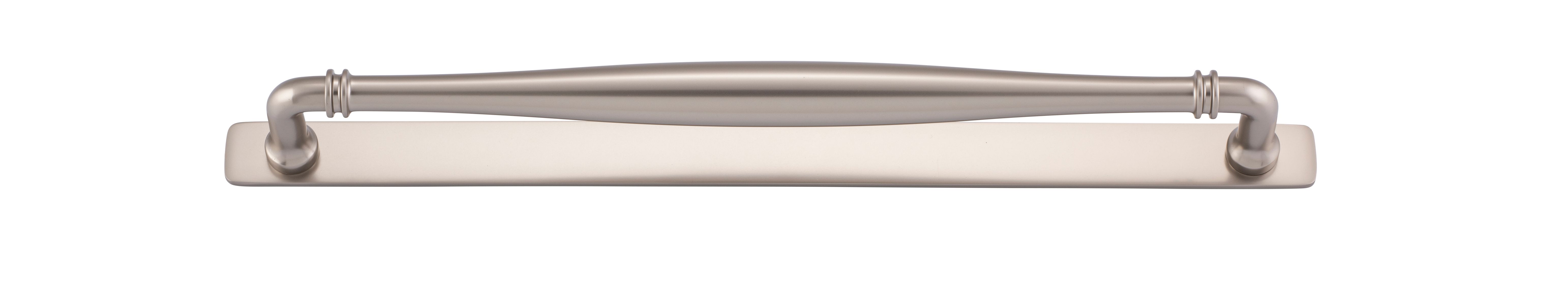 21099B - Sarlat Cabinet Pull with Backplate - CTC320mm - Satin Nickel