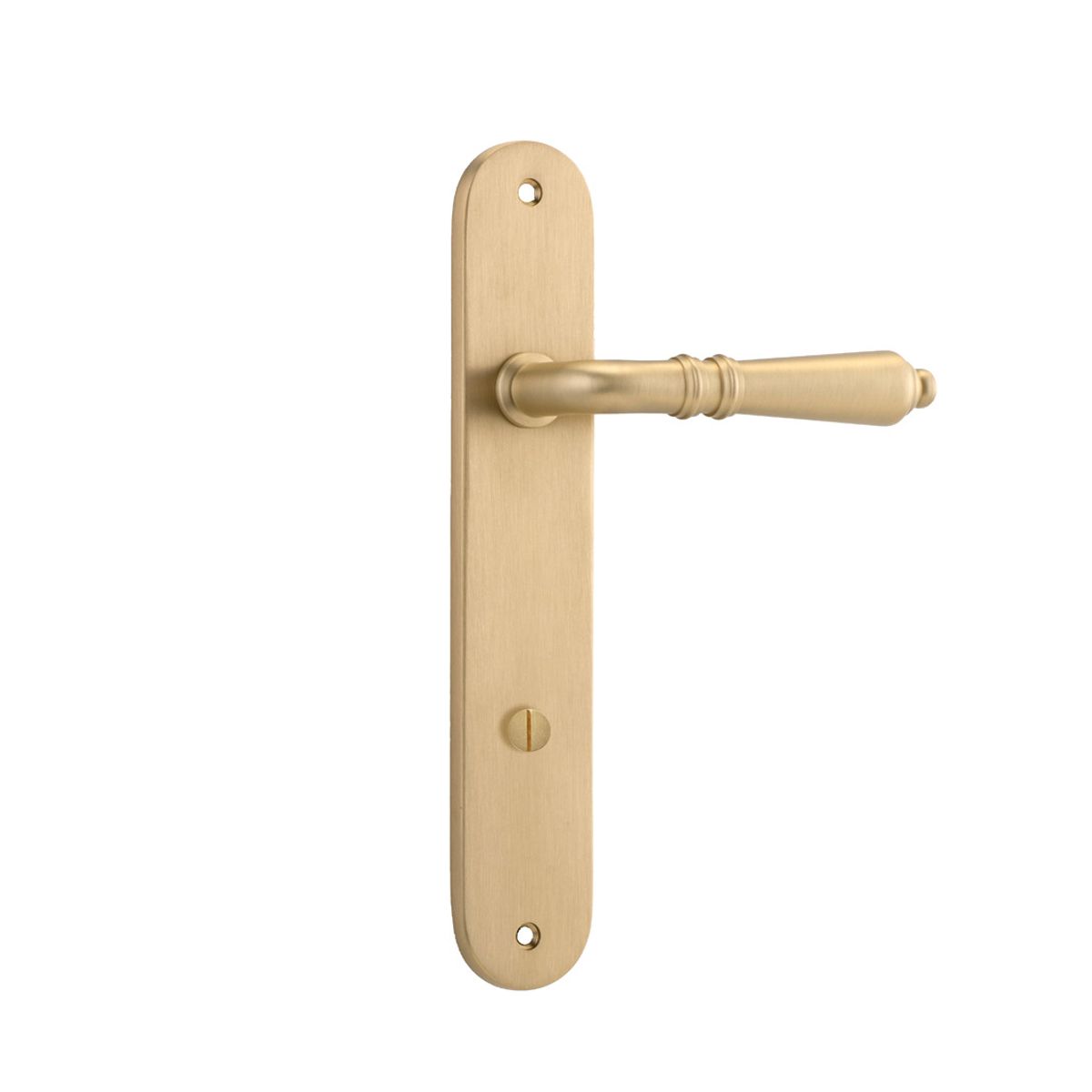 15224P85 - Sarlat Lever - Oval Backplate - Brushed Brass - Privacy
