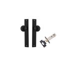 12824KPASS60 - Guildford Knob - Rectangular Backplate Passage Kit - Matt Black - Passage