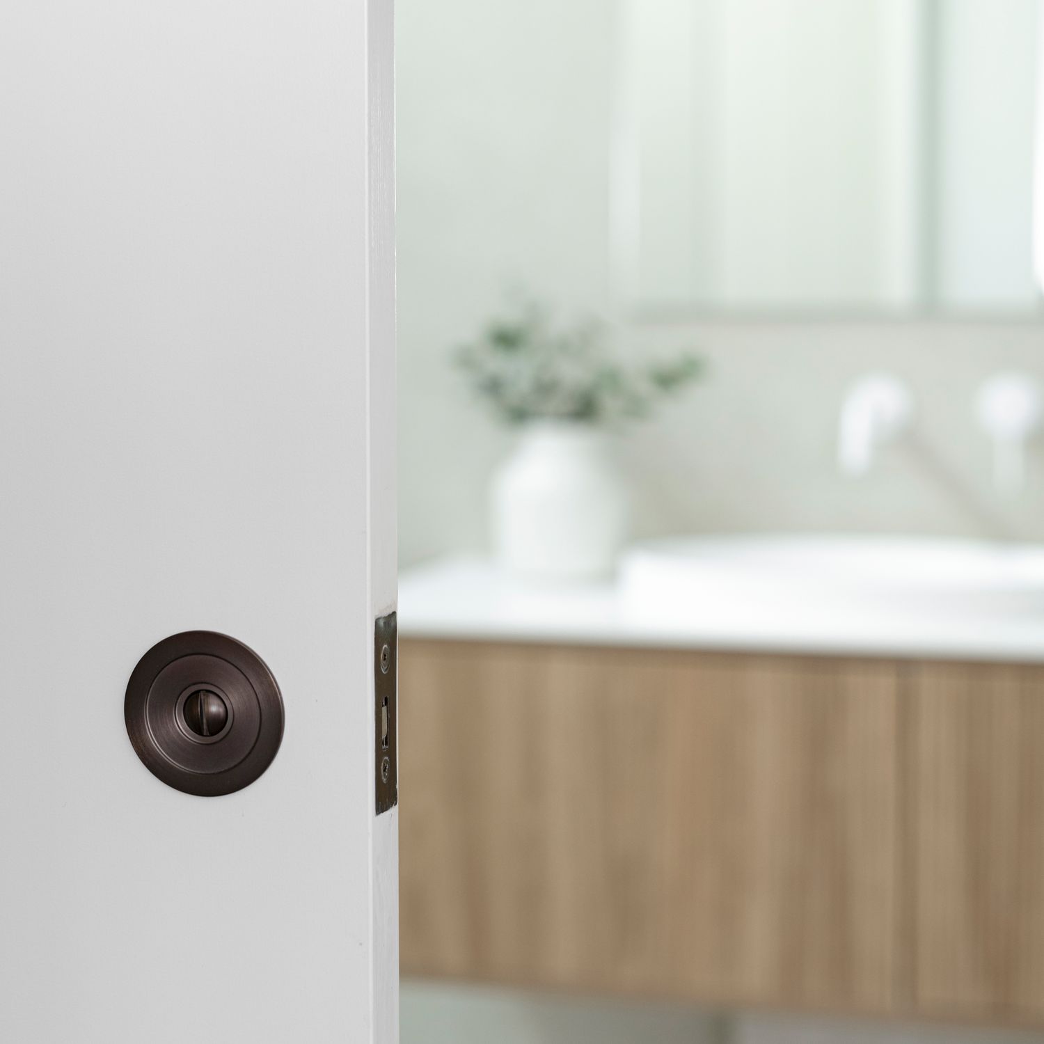 21431 - Round Sliding Door Pull Privacy Kit with Inbuilt Privacy Turn - Signature Brass - Privacy