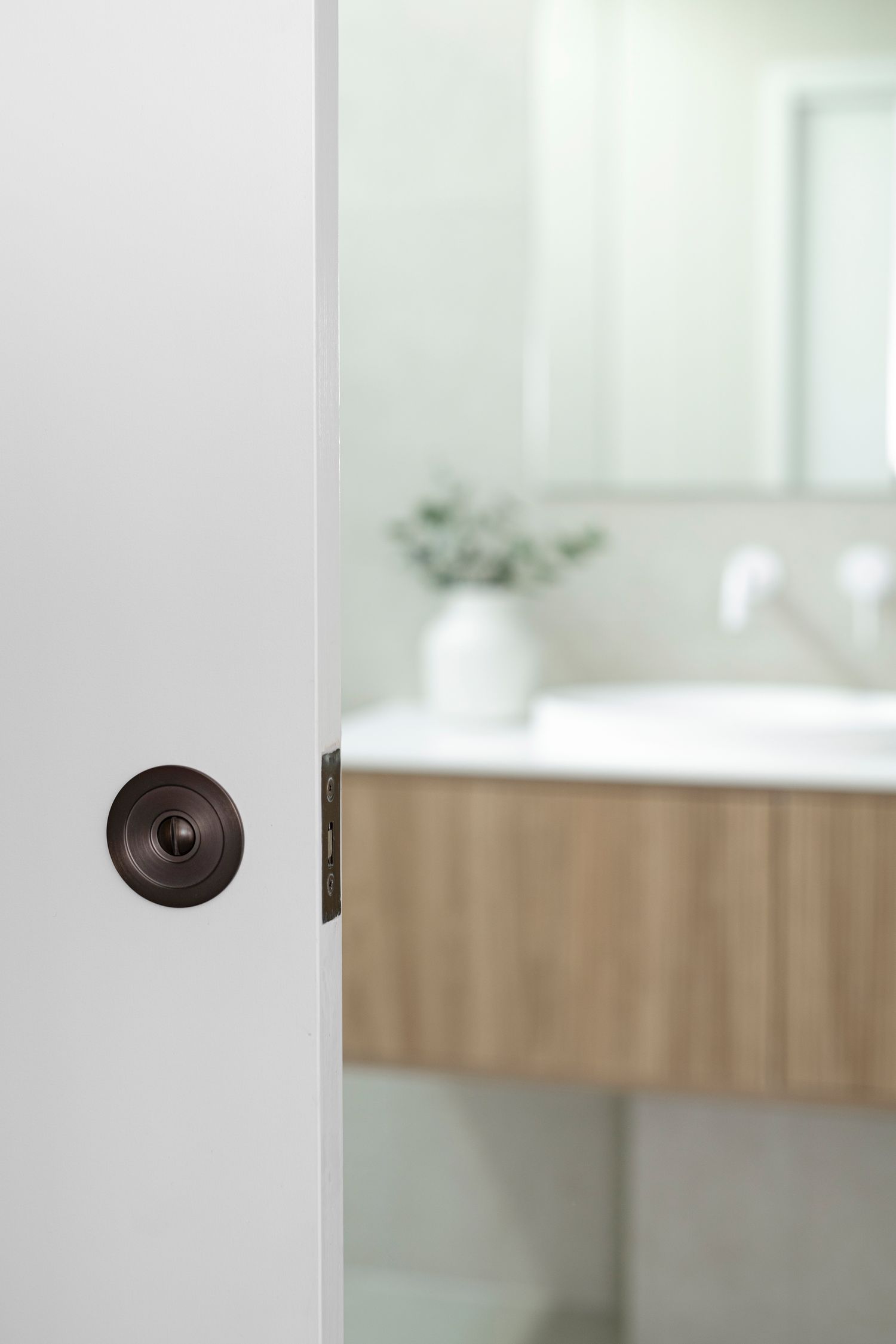 17182 - Round Sliding Door Pull Privacy Kit with Inbuilt Privacy Turn - Brushed Gold PVD - Privacy