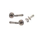 0317KIBPRIV60 - Verona Lever - Round Rose (Inbuilt Privacy) - Distressed Nickel - Privacy