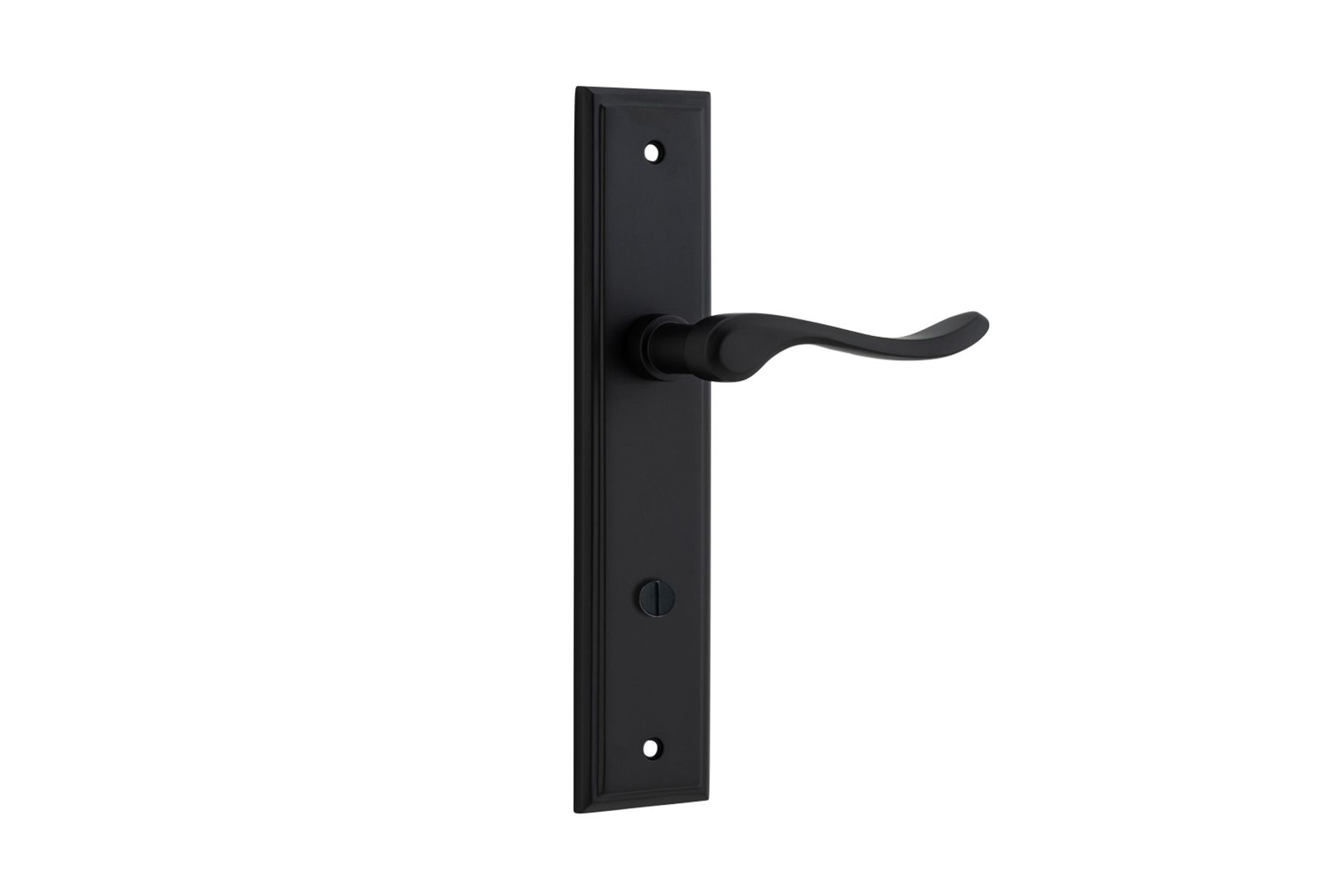 12926P85 - Stirling Lever - Stepped Backplate - Matt Black - Privacy