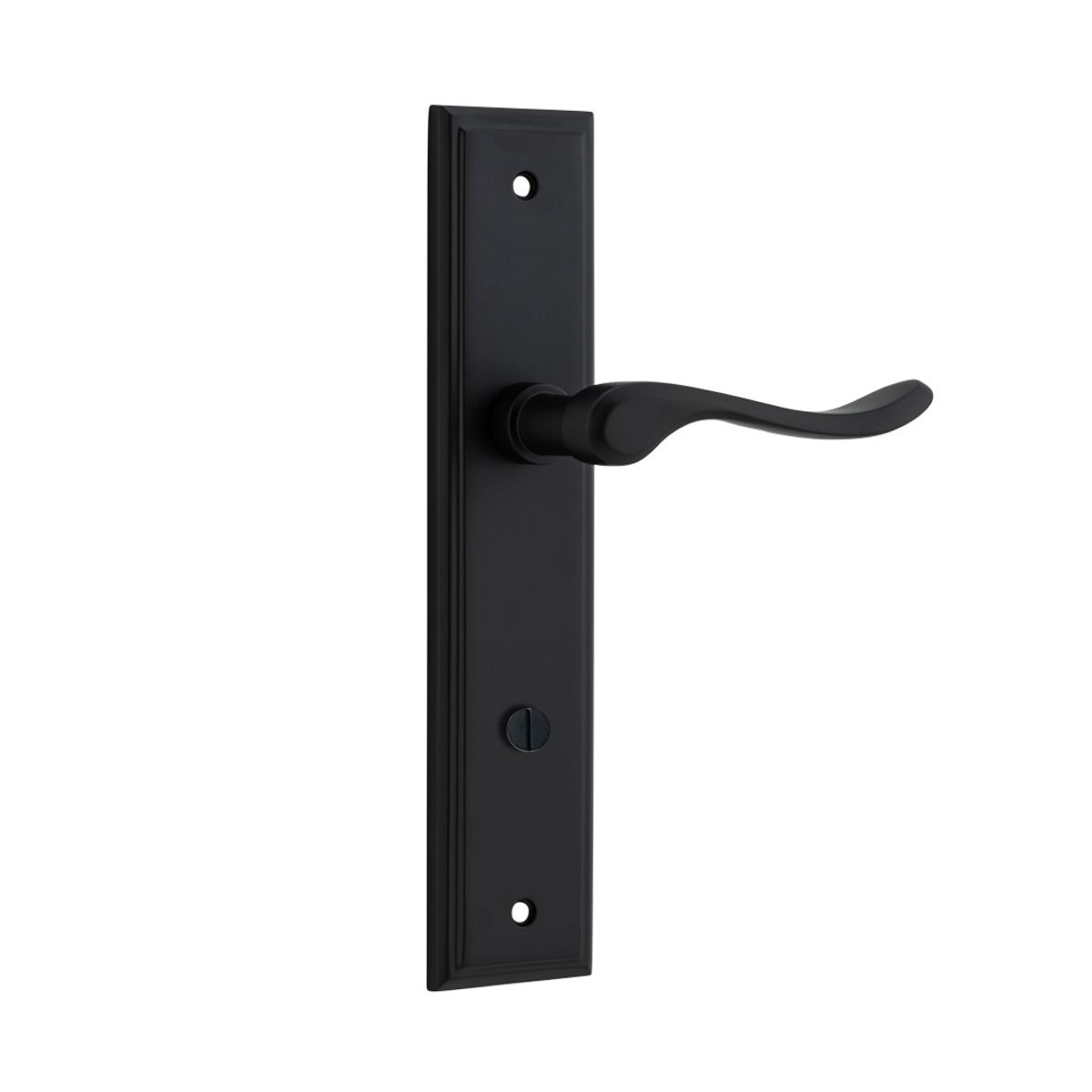 12926P85 - Stirling Lever - Stepped Backplate - Matt Black - Privacy