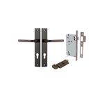 10708KENTR60KT - Annecy Lever - Rectangular Backplate Entrance Kit with High Security Lock - Signature Brass - Entrance