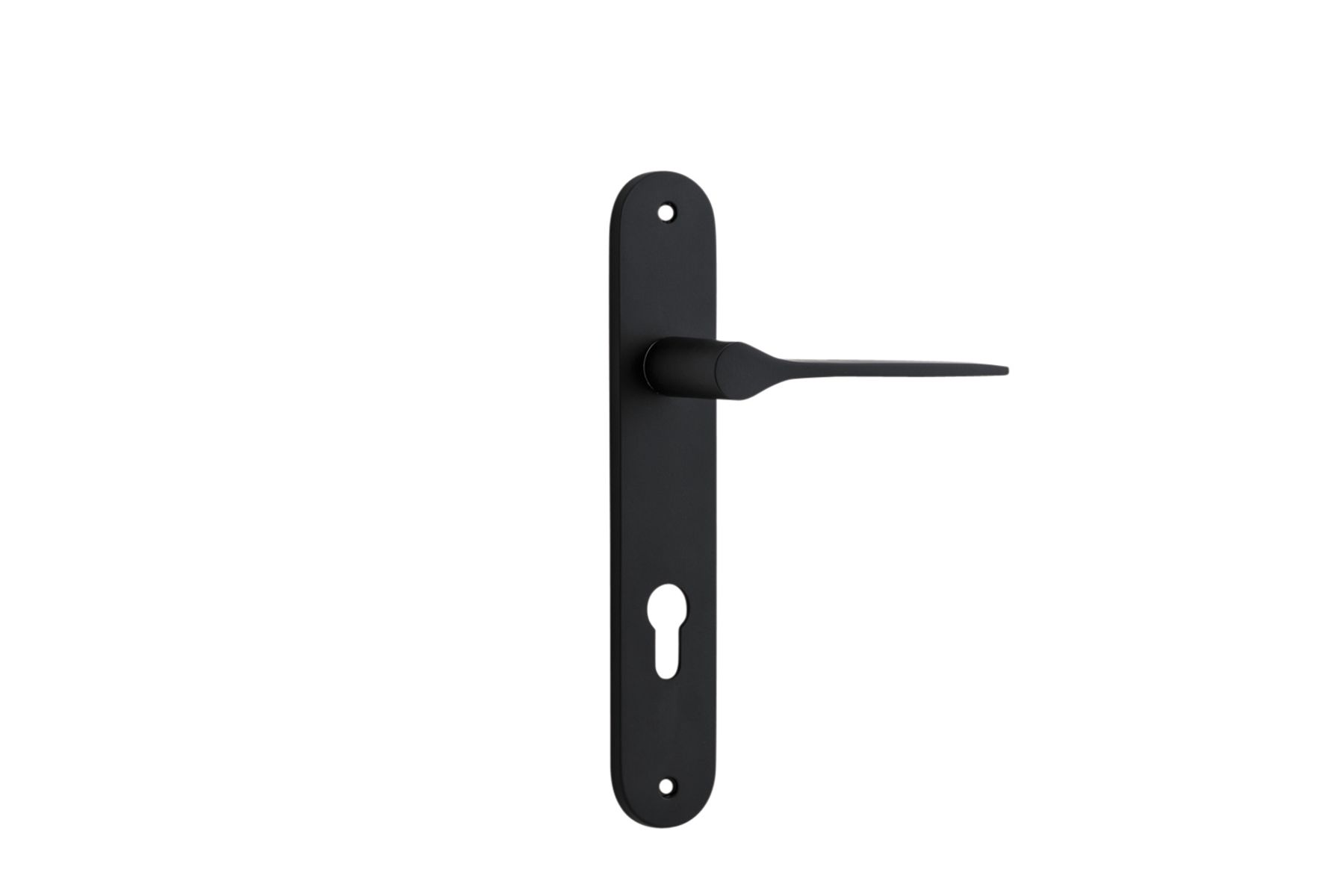 12770E85 - Como Lever - Oval Backplate - Matt Black - Entrance