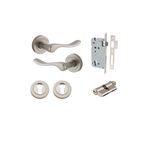 20799KENTR60KK - Stirling Lever - Round Rose Entrance Kit with Separate High Security Lock - Satin Nickel - Entrance