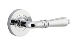 9204KIBPRIV60 - Sarlat Lever - Round Rose (Inbuilt Privacy) - Polished Chrome - Privacy