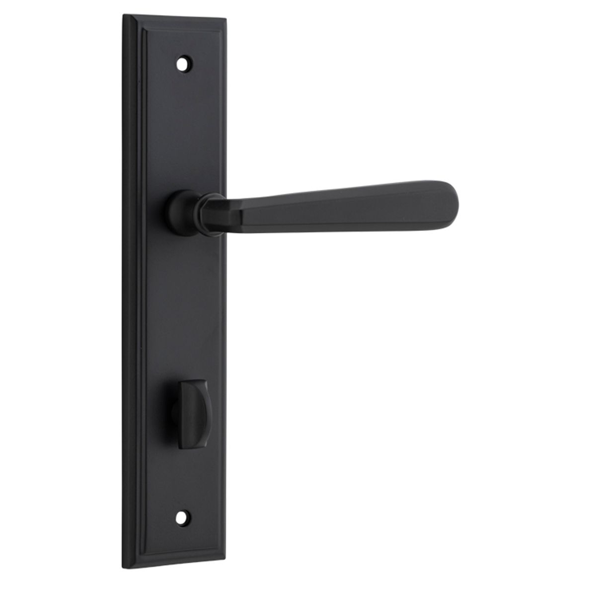 12878P85 - Copenhagen Lever - Stepped Backplate - Matt Black - Privacy