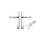 11706KPASS60 - Verona Lever - Rectangular Backplate Passage Kit - Polished Chrome - Passage