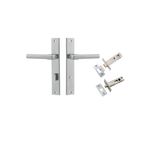 12396KPRIV60 - Helsinki Lever - Rectangular Backplate Privacy Kit with Privacy Turn - Brushed Chrome - Privacy